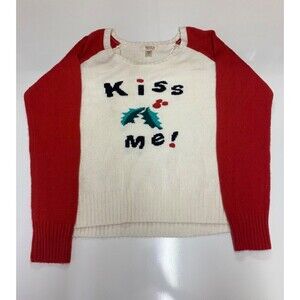 Route 66 womans christmas sweater size L not ugly cute mistletoe